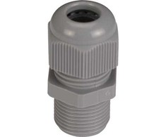JACOB Srieginė jungtis „Perfect NPT ½“ kabeliui Ø10–14 mm IP68, UL poliamidas, šviesiai pilka RAL 7035