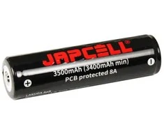 JAPCELL 18650 įkraunama ličio jonų baterija – 3500 mAh