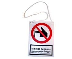 Jo Safety As Draudžiamasis ženklas. Nenaudoti. Sistema apdorojama. Plastikas (A5) 210 x 148 mm F121PA5DB