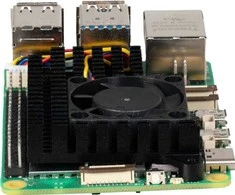 Joy It Raspberry Pi -jäähdytyssiili tuulettimella, Raspberry Pi 5 B, musta