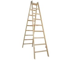 Jumbo Kopėčios „Vienna Proff“ 2,4 m, 2 x 9 vnt., avienos medienos