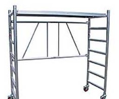 Jumbostillads Jumbo sulankstomi pastoliai 074x1,78m - 1 aikštelė be liuko. 12,5 cm ratai su stabdžiais, stovėjimo aukštis 180 cm.