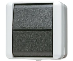 JUNG 807 W - Rocker switch - Wired - Juodas,Baltas - Thermoplastic - IP44 - 250 V