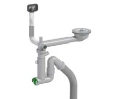 Juvel Vienos kriauklės sifono komplektas 783080 - Universalus su rankiniu filtru. Tinka IKEA kriauklėms ir kitoms.