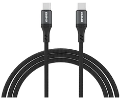 Dudao L3CC USB-C – USB-C 60W 2m pintas kabelis – juodos spalvos