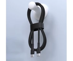 Dudao L9C 65W USB-C – USB-C 2m kabelis – juodos spalvos