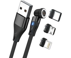 Kabelis USB Realpower USB-A - USB-C 1 m Juodas (439631)
