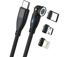 Kabelis USB Realpower USB-A - USB-C 1 m Juodas (439615)