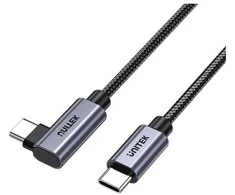Unitek Kabelis USB-C kampinis 90° PD100W 2m