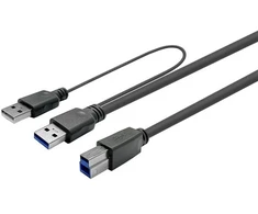 Vivolink PROUSB3AB7C-DUAL, 7 m, USB A, USB B, USB 3.2 Gen 1 (3.1 Gen 1), Juoda