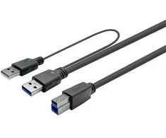 Vivolink PROUSB3AB7C-DUAL, 7 m, USB A, USB B, USB 3.2 Gen 1 (3.1 Gen 1), Juoda