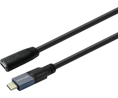 Kabelis USB VivoLink PROUSBCMF2 USB-C vyriškas į moterišką 2 m USB 3.2 Gen 2 Juoda