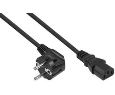 Kabelis zasilający Alcasa Kabelmeister SK1430-S005 kabelis zasilające Juodas 0,5 m IEC C14 IEC C13