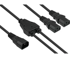 Alcasa Kabelmeister SK1436-S003 maitinimo kabelis Juodas maitinimo kabelis 0,3 m IEC C14 IEC C13