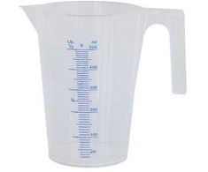 Kabi matavimo puodelis 0,5 l, atvira rankena, minkštas plastikas, 1 vnt.