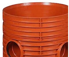 Kaczmarek Malewo Spolka Jawna EUR Valymo-apžiūros šulinys 600-250 mm T2 - tiesus srautas ir H+V įvadas 90° lygiam vamzdžiui. Kaczmarek