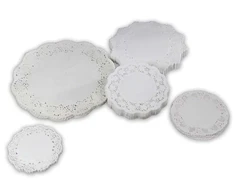 Kager Servetėlės tortui, vnt., 40 g/m2, 190 raštuotas popierius, balta, standartinė Dėžutė su 1000 vnt., Maistui tinkama
