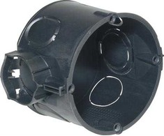 Wexe KAISER Euro įleidžiamoji dėžutė 1056-04. Skersmuo Ø 60 mm, gylis 46 mm. Juoda, be halogenų.