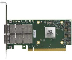 Nvidia ConnectX-6 Dx EN, Vidinis, Laidinis, PCI Express, Šviesolaidis, 100000 Mbit/s, Žalia, Pilka