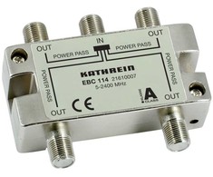 KATHREIN EBC 114 - Cable splitter - 5 - 2400 MHz - Sidabrinis - F - 55 mm - 74 mm