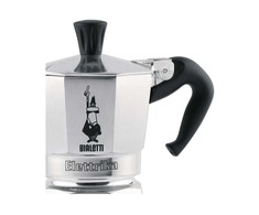 Kavos aparatas Bialetti elektrinis moka puodas, 0,09 l, malta kava, aliuminis, juodas
