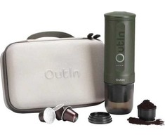 Slėginis kavos aparatas Outin ML Rinkinys przenośny ekspres do kawy Outin Nano 7500mAh (Žalias) + etui ochronne