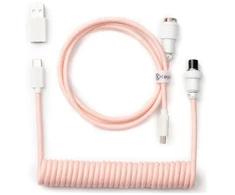 Keychron Susuktas Aviator laidas 8K, rožinis, 176 m, 1 vnt., susuktas, pintas, USB Type-C, Aviator