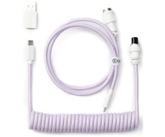 Keychron susuktas aviatorinis kabelis 8K, violetinė, 176 m, 1 vnt., susuktas, pintas, USB Type-C, Aviator