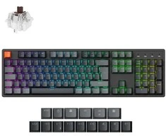 Klaviatūra Keychron K10v2 RGB aliuminio karšto keitimo QMK Keychron itin rudas