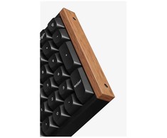 Klaviatūra Keychron K4 HE, laidinis ir belaidis, USB + RF belaidis + „Bluetooth“, magnetinis-mechaninis rakto jungiklis, RGB LED, juodas, medis