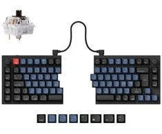 Keychron Q11 75 % padalintas išdėstymas, pilnai surinktas rankenėlės formos jungiklis „Gateron G Pro“, rudas, ISO Nordic