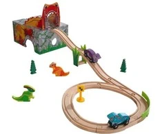Kidkraft nuotykių trasos Dino World T-Rex traukinių rinkinys