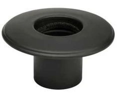 Kierulff MB Juodas dūminis 100 mm sieninis lizdas 90 - sieninis lizdas, tiesus 90 mm su rozete, flanšo plotis 50 mm