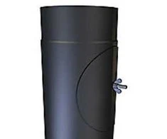 Kierulff MB juodas dūmų vamzdis 130 mm 250 mm ilgio - 250 mm ilgio su valymo sklende