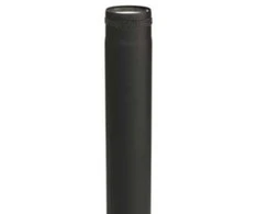 Kierulff MB juodas dūmų vamzdis 80 mm 1000 mm ilgio - ilgis 1000 mm x 1 mm su keramine tarpine