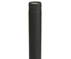 Kierulff MB juodas dūmų vamzdis 80 mm / 500 mm ilgio - ilgis 500 mm x 1 mm su keramine tarpine