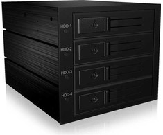 ICY BOX IB-564SSK - kietasis diskas - SAS - SATA - Serial ATA II - Serial ATA III - Juoda - Aliuminis - SATA (56004)