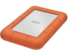 Kietasis diskas LaCie „Rugged Mini“, 2 TB, 3.2 kartos 1 (3.1 kartos 1), 5400 aps./min., oranžinė, sidabrinė