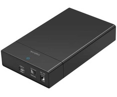 LogiLink USB-C 3.2 kietojo disko korpusas 2.5"/3.5", iki 16 TB, SATA HDD/SSD, juodas