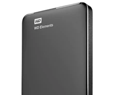 Kietasis diskas „Western Digital Elements Portable“, 2 TB, 2,5 colio, 3.2 kartos 2 (3.1 kartos 2), 5400 aps./min., juodas