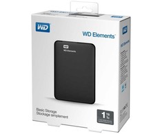 Kietasis diskas Western Digital Elements Portable, 1 TB, 2,5 colio, 3.2 Gen 1 (3.1 Gen 1), juodas