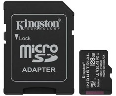 „Kingston Industrial Micro SDHC 128GB“ 10 klasės A1 pSLC + SD adapteris