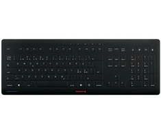 Klaviatūra Cherry Contour Design STREAM PROTECT WIRELESS, Viso dydžio (100%), Belaidė, RF belaidė, Žirklinis klavišų jungiklis, QWERTY, Juoda