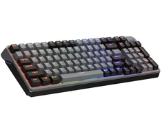 Klaviatūra Cooler Master MK770, su laidu &amp; Wireless, USB + RF belaidė + Bluetooth, Mechaninė, QWERTY, RGB LED, Juodas, Pilkas