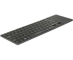 Klaviatūra DeLOCK 12454, Touchpad, Any brand, Juodas, Aliuminio, su laidu, Micro-USB
