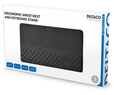 Klaviatūra Deltaco 1903247, Gelis, Likra, Viskoelastinė medžiaga, Juoda, 880 g, 1 vnt., 450 mm, 40 mm