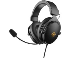 DH320 laidinės žaidimų ausinės DELTACO GAMING, iš odos, 3.5mm jungtis, garsumo ir nutildymo mikrofono valdikliai / GAM-190 / 4222403