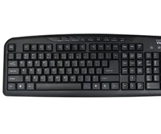 Klaviatūra Ewent EW3130, viso dydžio (100 %), laidinis, USB, membraninis, QWERTY, juodas
