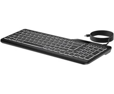 HP 400 su pašvietimu Klaviatūra su laidu, Full-size (100%), su laidu, USB, Mechaninė, QWERTY, Juodas