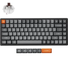 Klaviatūra Keychron K2 Max, 75%, su laidu &amp; Wireless, USB + RF belaidė + Bluetooth, Mechaninė, RGB LED, Juodas, Pilkas